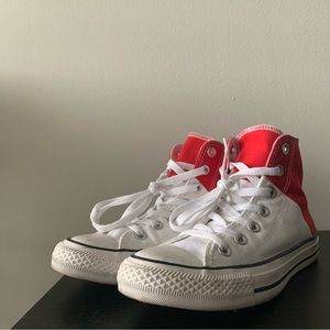 White & Red Converse